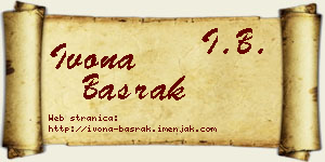 Ivona Basrak vizit kartica